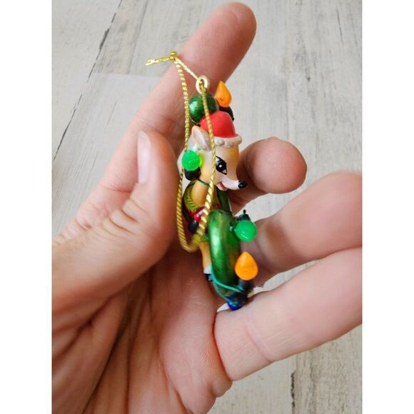 J reindeer ornament monogram mini Xmas tree - Picture 4 of 5